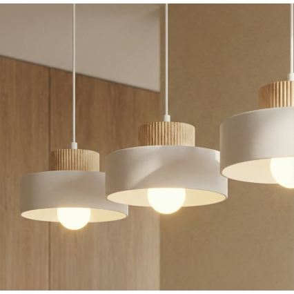 KIVI kábeles csillár 3xE27/15W/230V, fehér