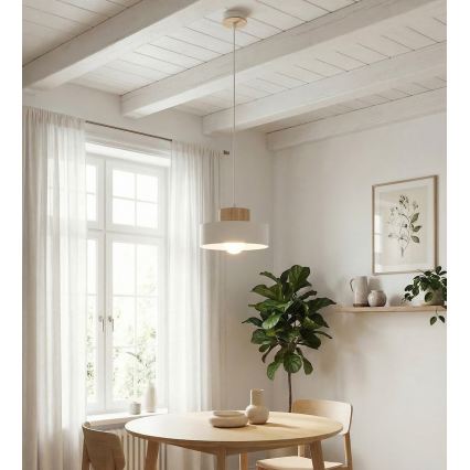 KIVI kábeles függeszték, 1x E27/15W/230V, fehér
