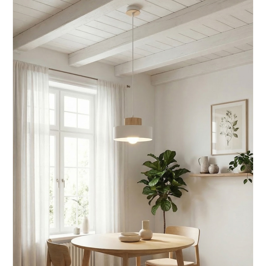 KIVI kábeles függeszték, 1x E27/15W/230V, fehér