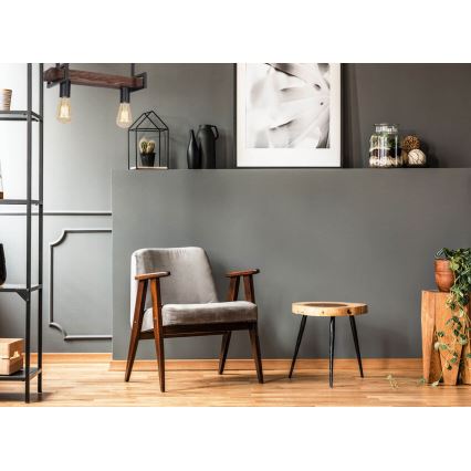 Csillár HARD 2xE27/11W/230V fa/fekete