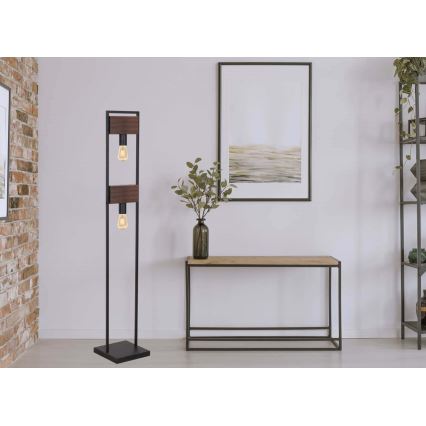 Állólámpa HARD 2xE27/11W/230V fa/fekete