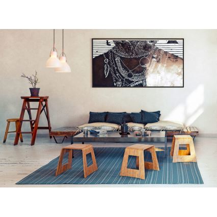 Csillár zsinóron RACK 1xE27/11W/230V fehér/réz