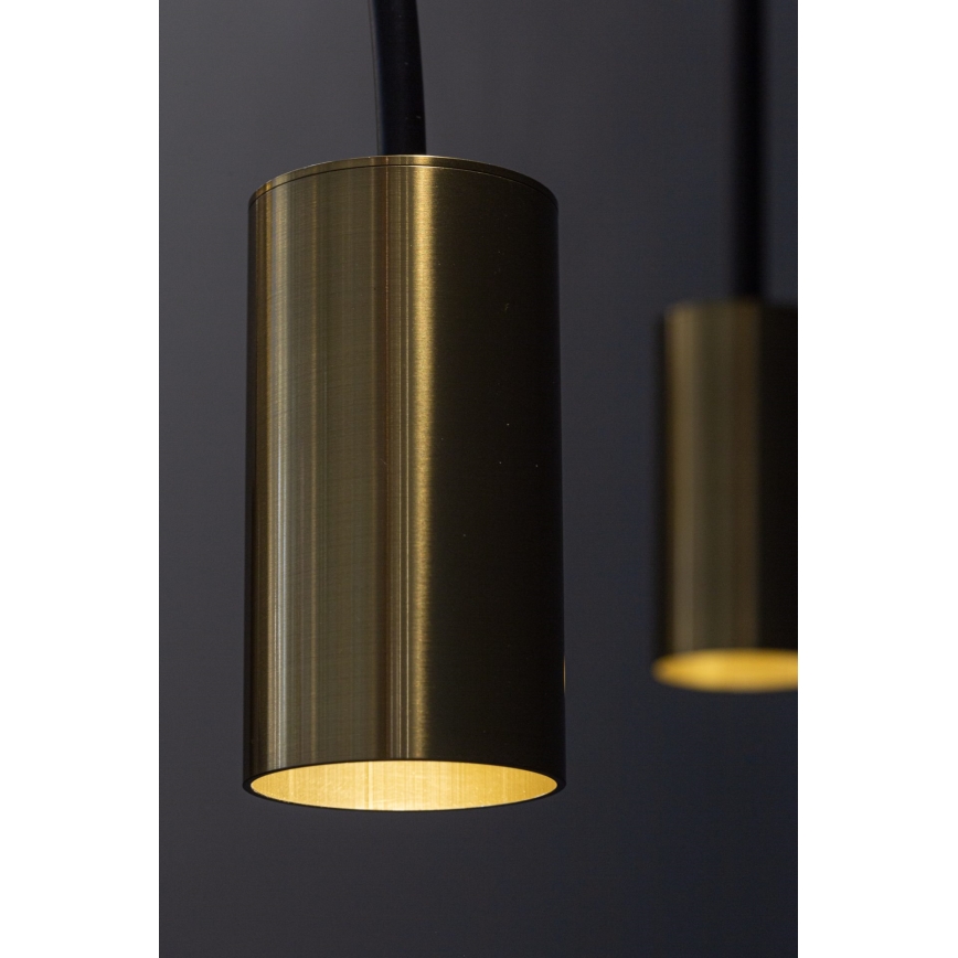 Csillár zsinóron ARCADE 1xGU10/5W/230V fekete/arany