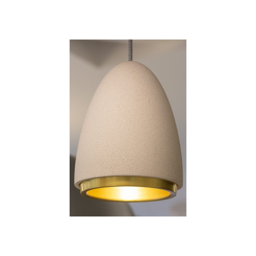 Csillár zsinóron CONCRETE 1xGU10/5W/230V szürke/arany