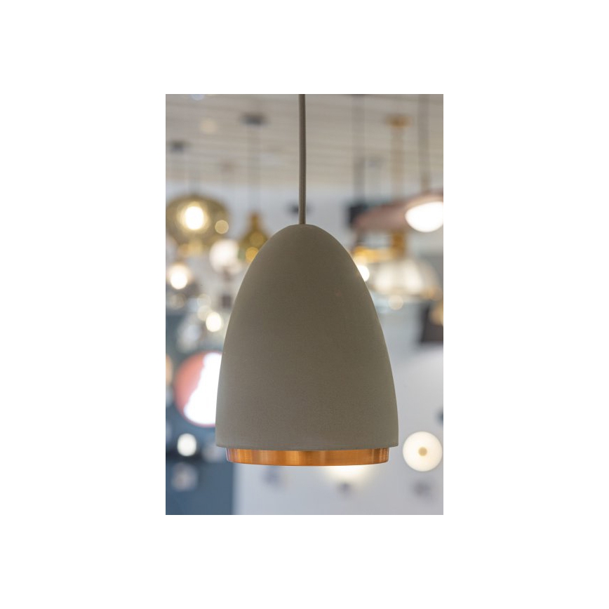 Csillár zsinóron CONCRETE 1xGU10/5W/230V szürke/réz