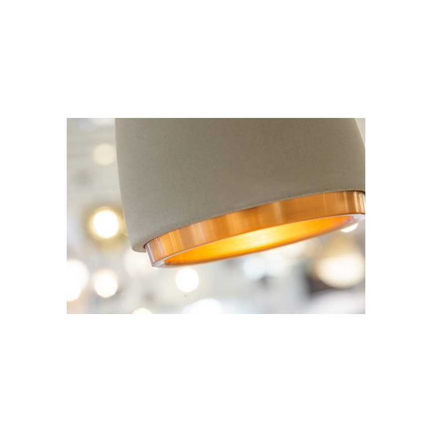 Csillár zsinóron CONCRETE 1xGU10/5W/230V szürke/réz