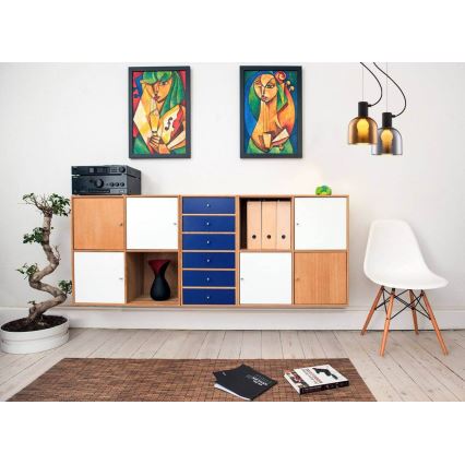 Csillár zsinóron FIRE 1xE27/9W/230V barna/fekete