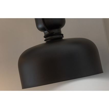 Csillár zsinóron ABEL 2xE27/11W/230V átm. 28 cm fekete