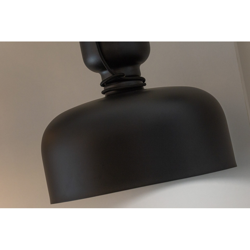 Csillár zsinóron ABEL 2xE27/11W/230V átm. 28 cm fekete