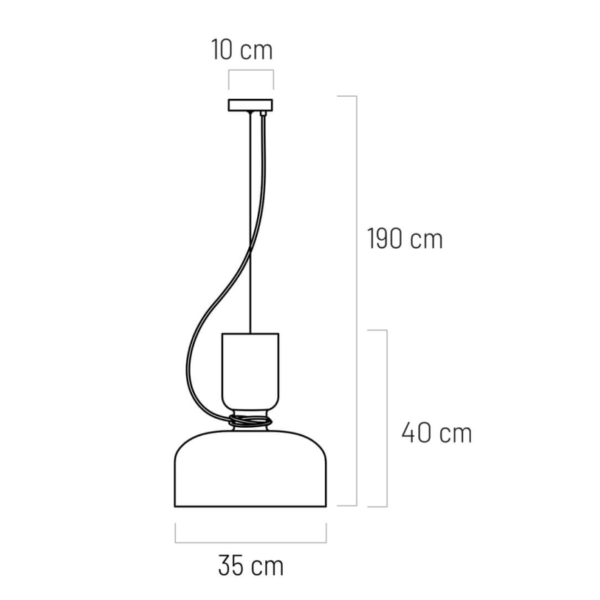 Csillár zsinóron ABEL 2xE27/11W/230V átm. 28 cm fekete