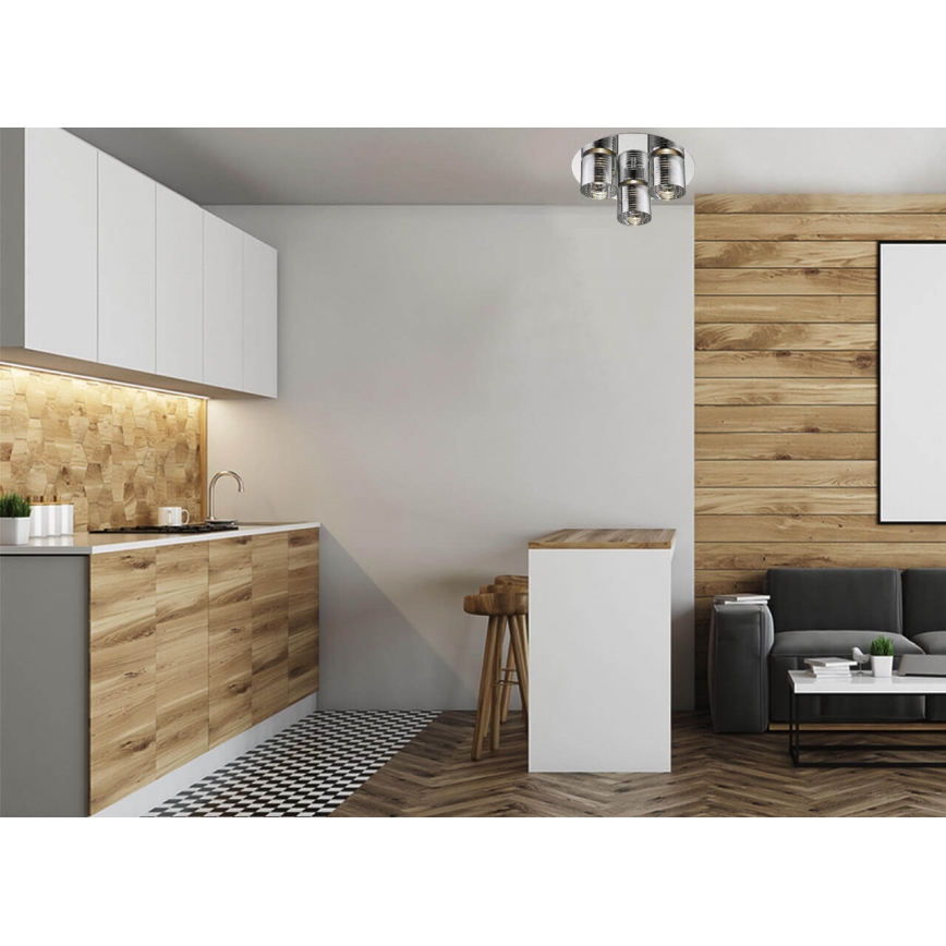 LED Mennyezeti lámpa EVOLUTION 3xLED/5W/230V fényes króm