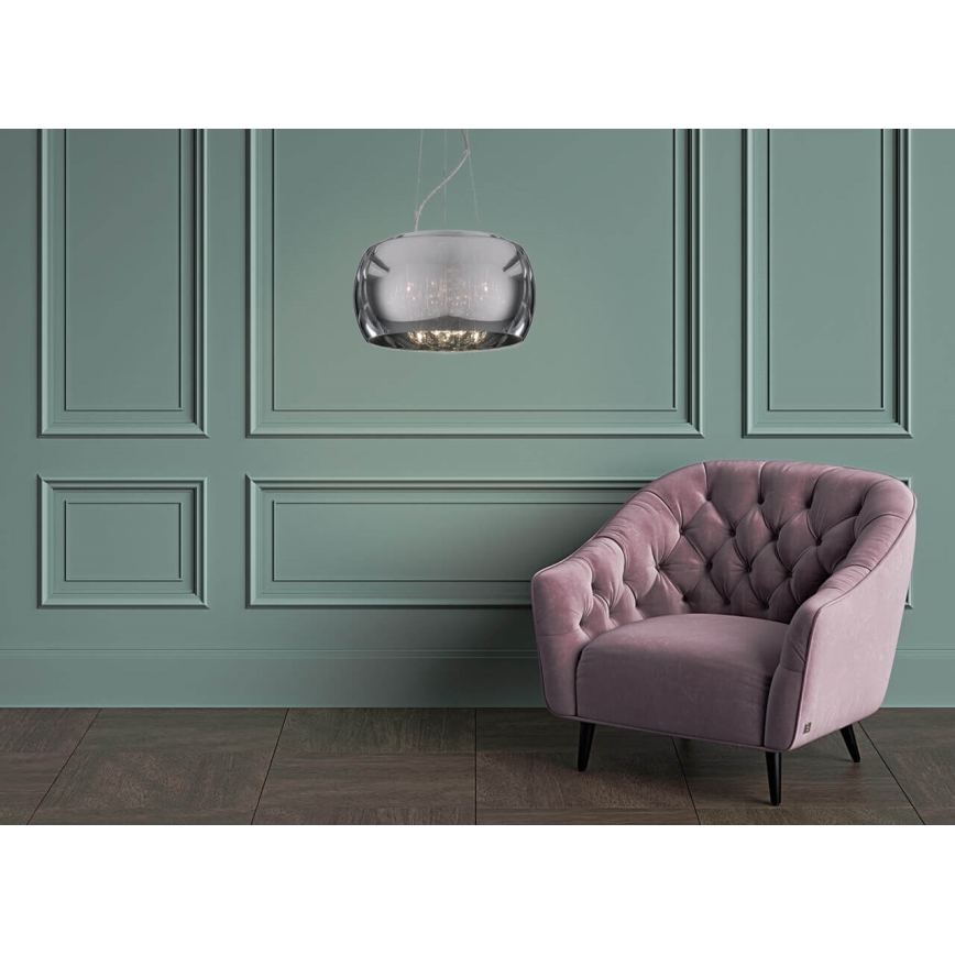 Csillár zsinóron ORCHIDE 5xG9/3W/230V fényes króm