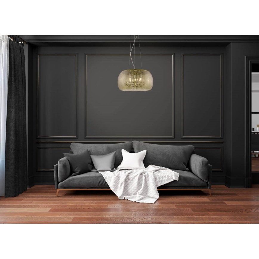 Csillár zsinóron ANGELINA 5xG9/3W/230V arany