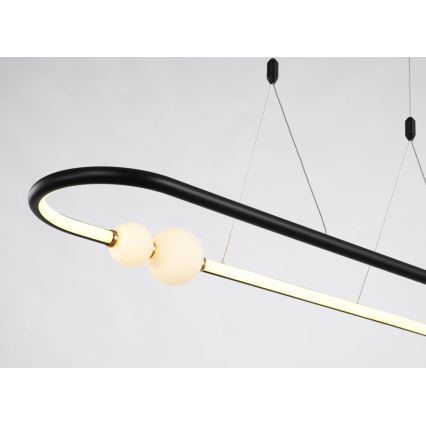 LED Dimmelhető csillár zsinóron JUNIPER LED/47,5W/230V fekete + távirányító