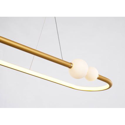 LED Dimmelhető csillár zsinóron JUNIPER LED/47,5W/230V arany + távirányító