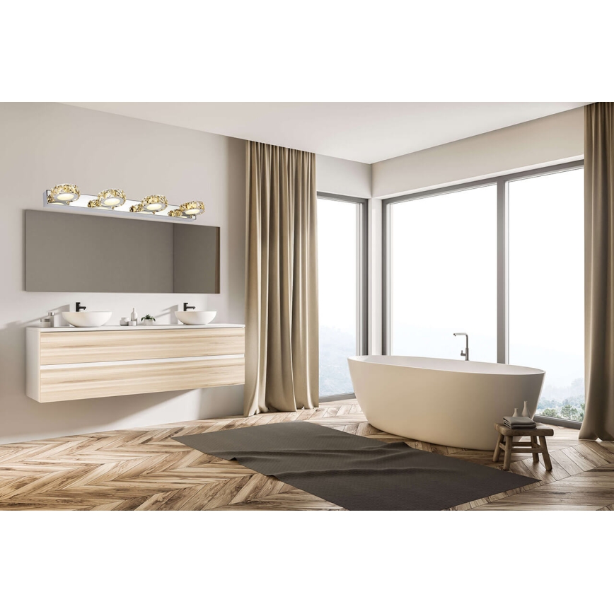 LED Kristály fali lámpa CHAMPAGNE 4xLED/3W/230V