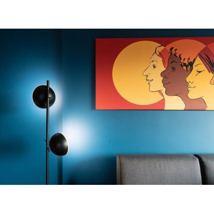 LED Állólámpa CROWD 2xLED/10W/230V fekete