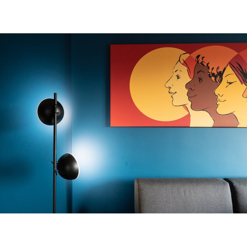 LED Állólámpa CROWD 2xLED/10W/230V fekete