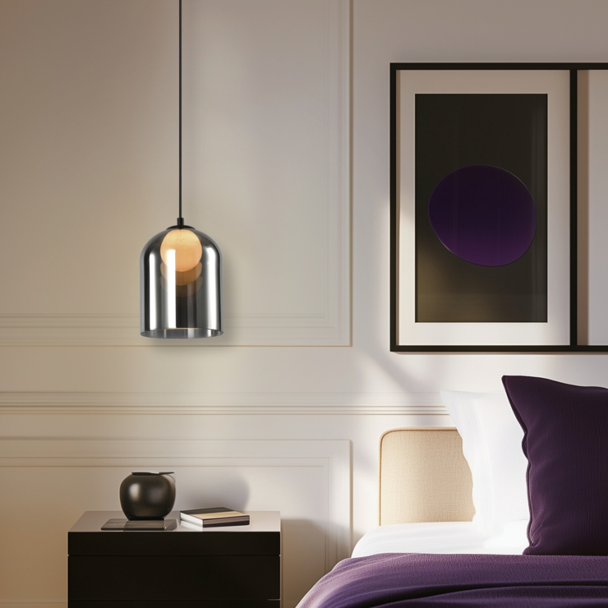 KLEA kábelcsillár 1xG9/15W/230V füstszínű fekete