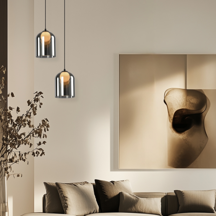 KLEA kábelcsillár 1xG9/15W/230V füstszínű fekete