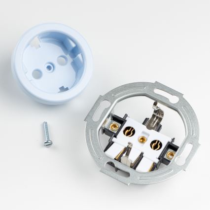 Kliklap - Dupla retro fali aljzat kerettel SCHUKO 230V kék