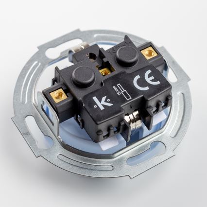 Kliklap - Dupla retro fali aljzat kerettel SCHUKO 230V kék