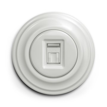 Kliklap - Retro adat aljzat kerámia kerettel, fehér