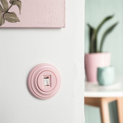 Kliklap - Retro adat aljzat kerettel, antik rózsaszín