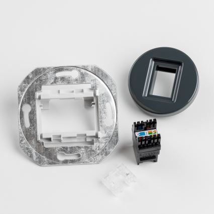 Kliklap - Retro adatcsatlakozó kerettel, antracit