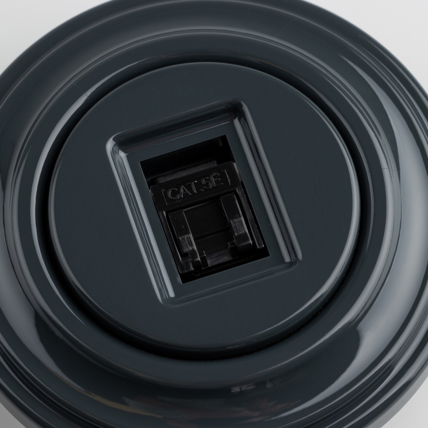 Kliklap - Retro adatcsatlakozó kerettel, antracit