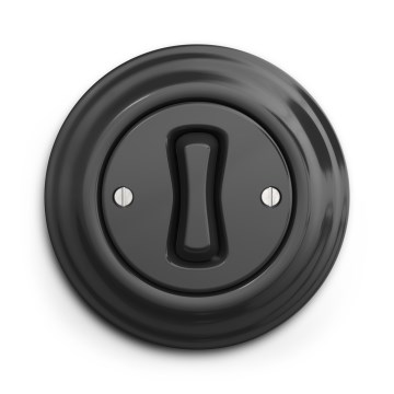 Kliklap - Retro egypólusú kapcsoló 1-es kerettel, antracit