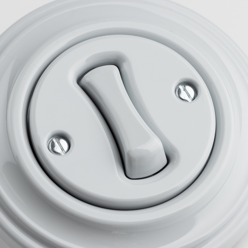 Kliklap - Retro egypólusú kapcsoló 1-es kerettel, szürke