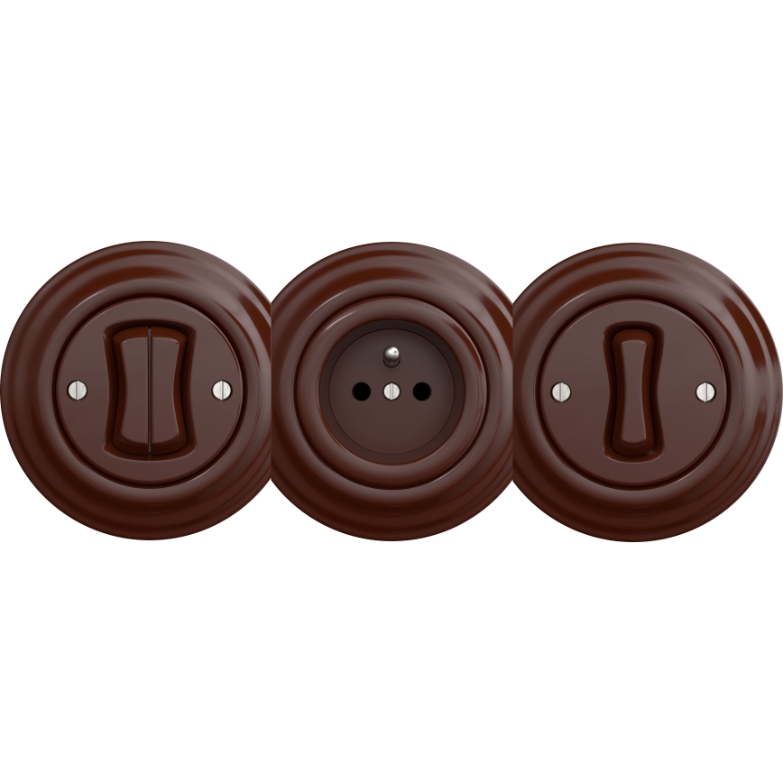 Kliklap - Egyszerű retro keret barna