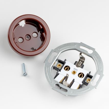 Kliklap - Retro fali dugalj kerettel SCHUKO 230V/16A barna