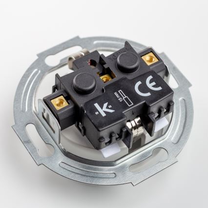 Kliklap - Retro fali dugalj kerettel SCHUKO 230V/16A hófehér
