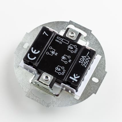 Kliklap - Retro keresztkapcsoló keret nélkül, 7-es szám, zöld