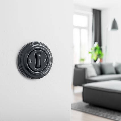 Kliklap - Retro keresztkapcsoló 7-es kerettel, antracit