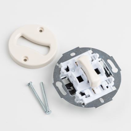 Kliklap - Retro keresztkapcsoló 7-es kerettel, bézs