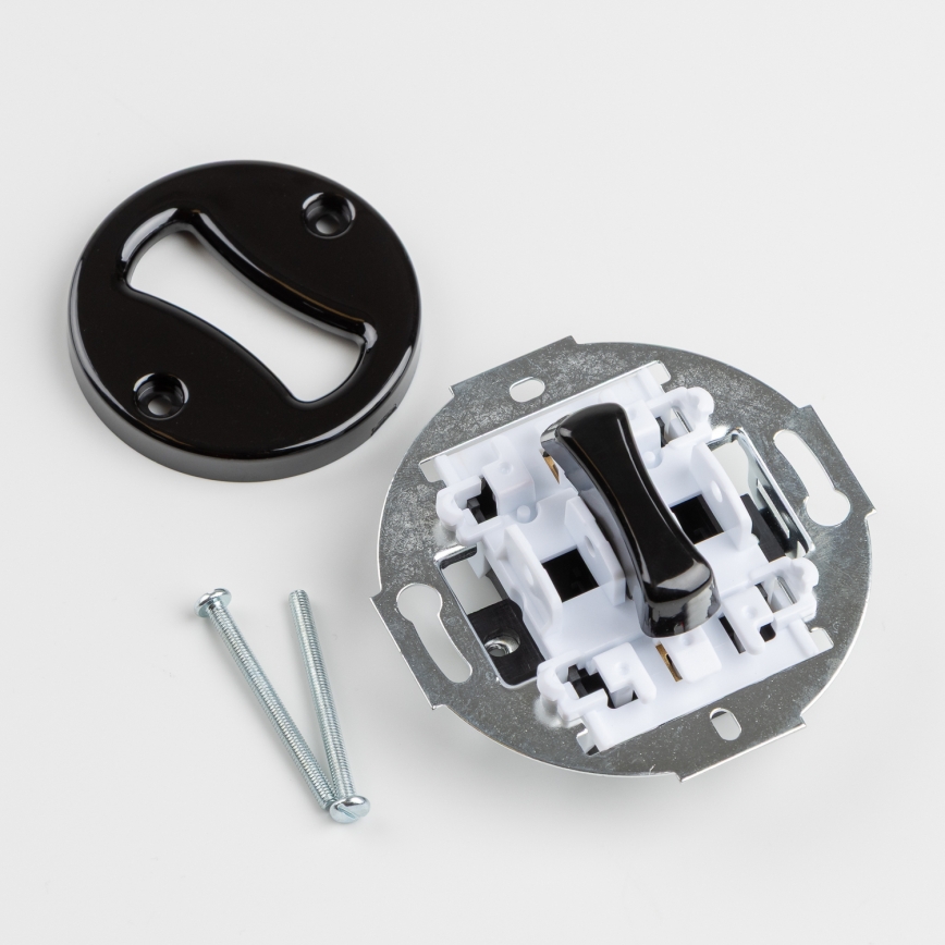 Kliklap - Retro keresztkapcsoló 7-es kerettel, fekete