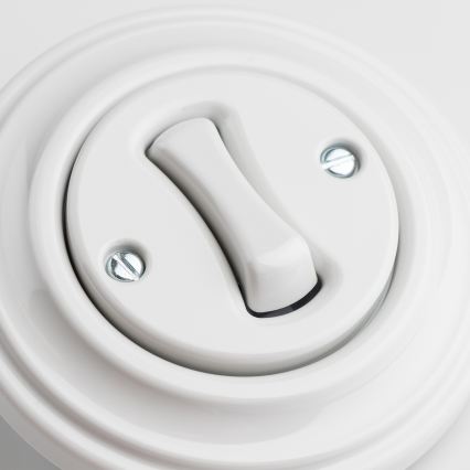 Kliklap - Retro keresztkapcsoló 7-es kerettel, hófehér