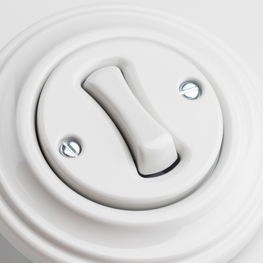 Kliklap - Retro keresztkapcsoló 7-es kerettel, hófehér