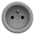 Kliklap - Retro keret nélküli fali dugalj, 230 V, szürke