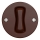 Kliklap - Retro keret nélküli gomb, barna