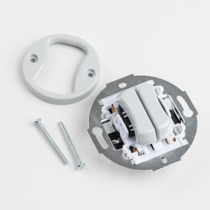 Kliklap - Retro keretes kétgombos kapcsoló, szürke