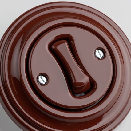 Kliklap - Retro keretes nyomógomb, barna