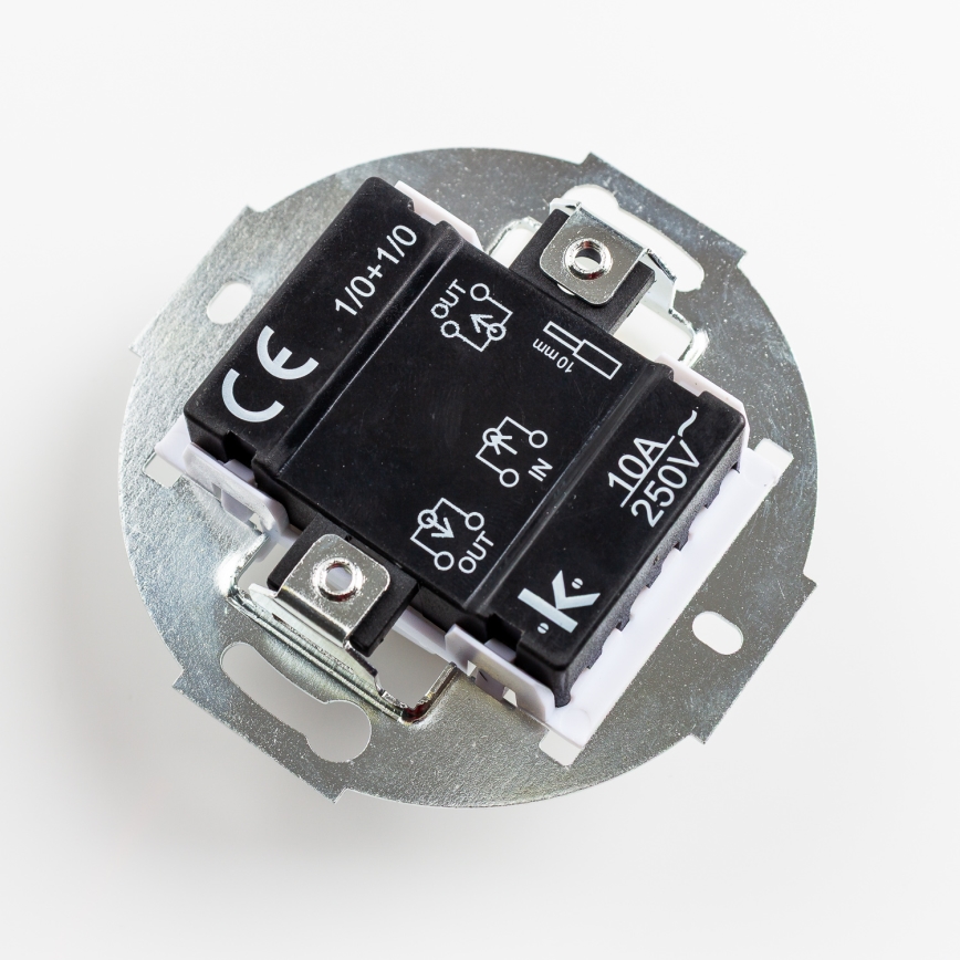 Kliklap - Retro kettős kapcsoló kerettel, antik rózsaszín