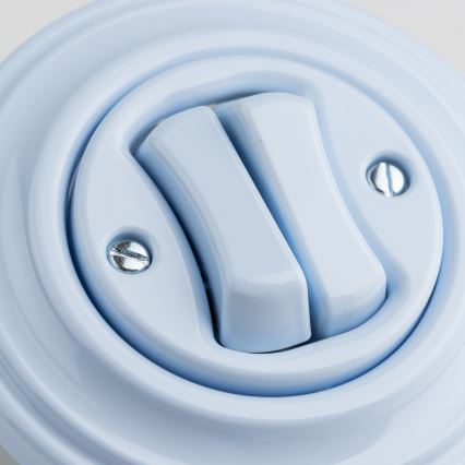 Kliklap - retro kettős kapcsoló kerettel, kék