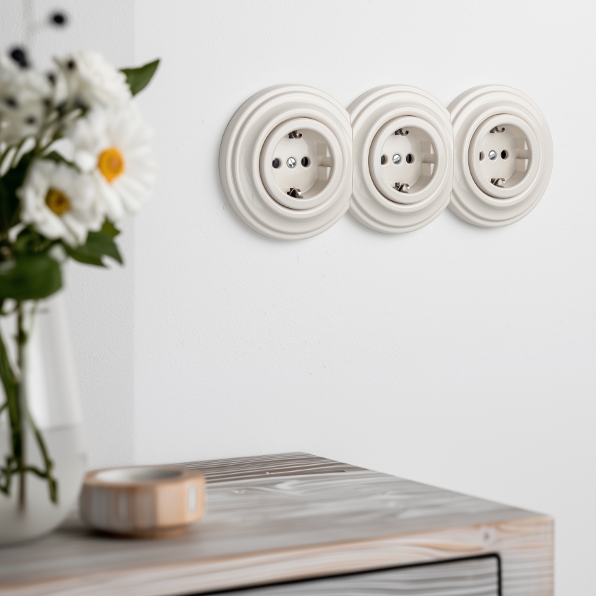 Kliklap – retro középső keret, bézs színű