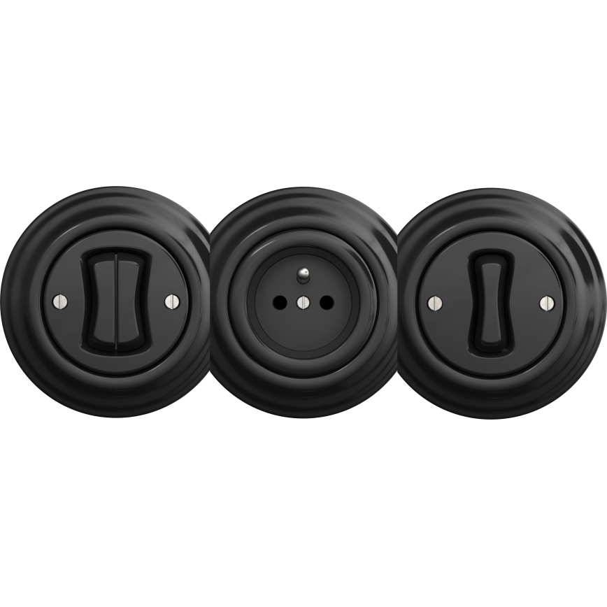 Kliklap - Retro középső keret, fekete