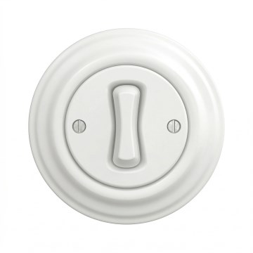 Kliklap - Retro lépcsőházi kapcsoló 6-os kerettel, hófehér